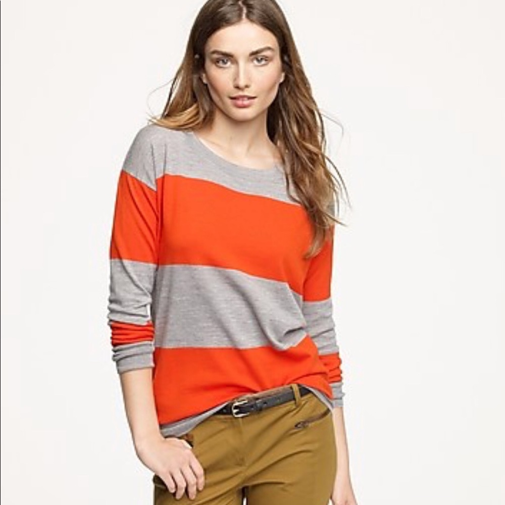 J Crew Striped Saturday Sweater